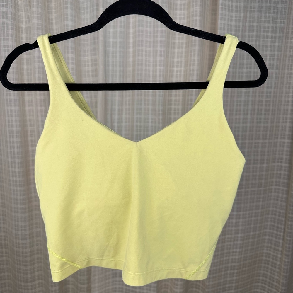 Lululemon Yellow Women's Crop Tank Top